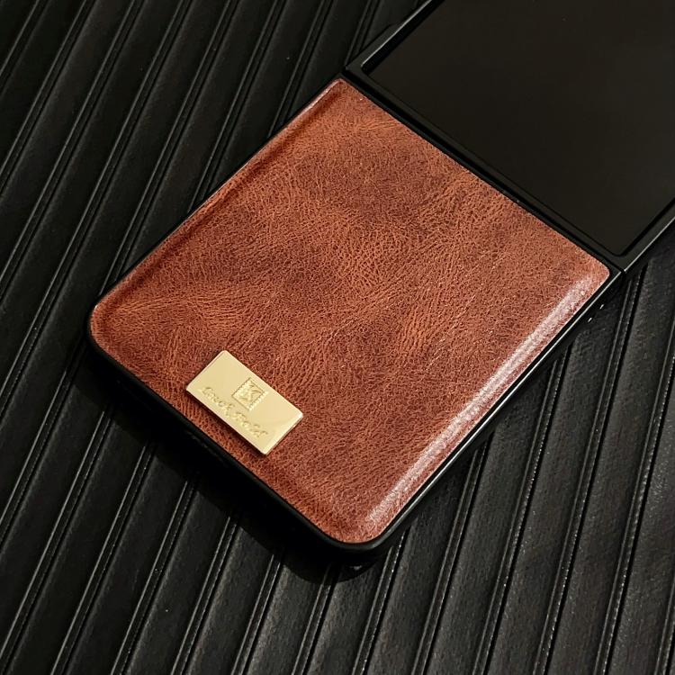 For Samsung Galaxy Z Flip7 5G Crazy Horse Texture PU Phone Case