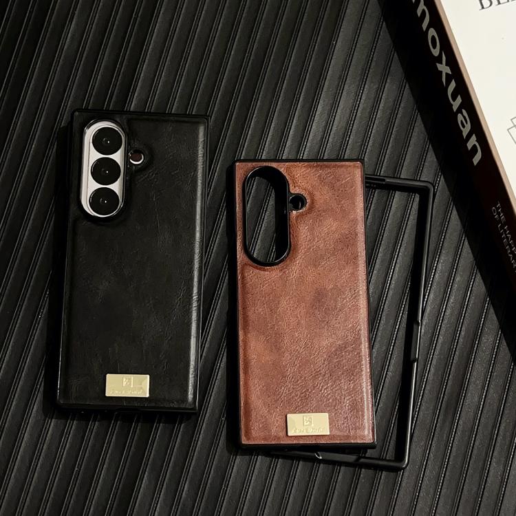 For Samsung Galaxy Z Fold7 5G Crazy Horse Texture PU Phone Case