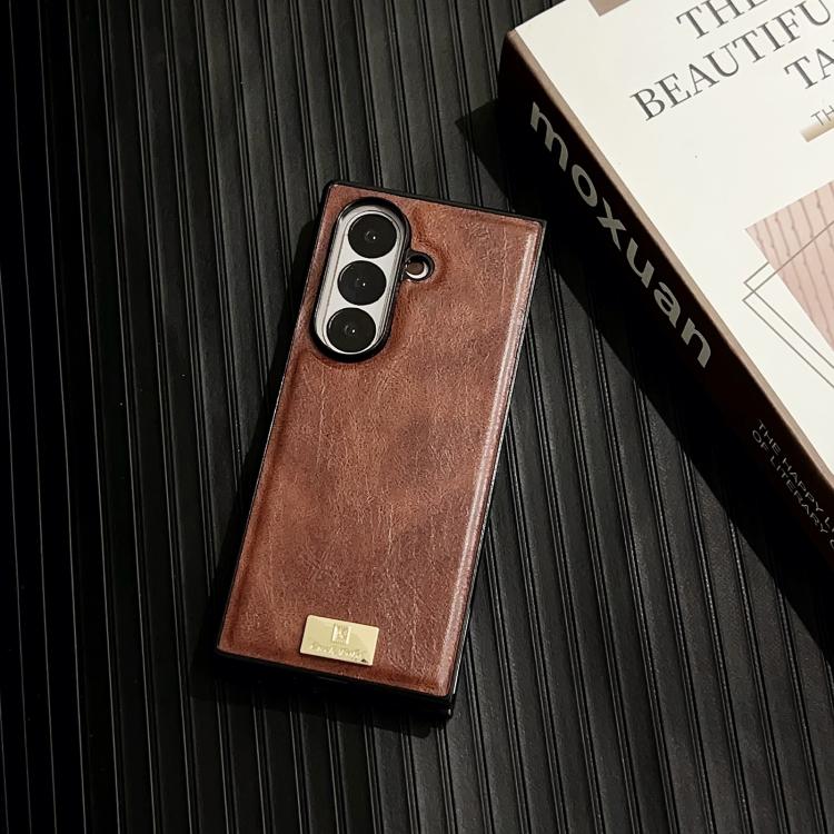 For Samsung Galaxy Z Fold7 5G Crazy Horse Texture PU Phone Case