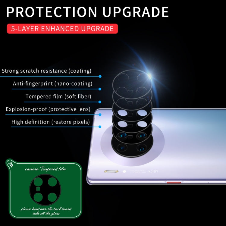 For Huawei Mate 30 Pro Silk Screen Luminous Ring Back Camera Lens Film