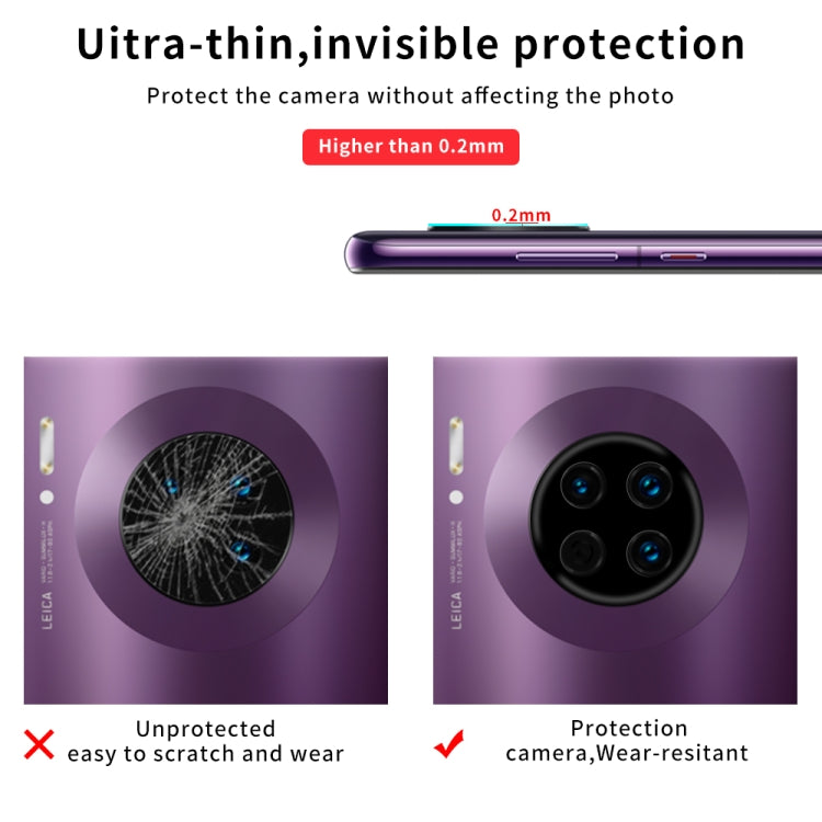 For Huawei Mate 30 Silk Screen Luminous Ring Back Camera Lens Film