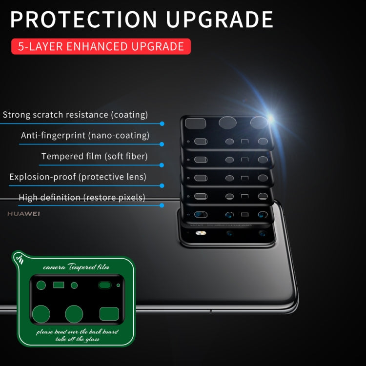 For Huawei P40 Pro+ Silk Screen Luminous Ring Back Camera Lens Film