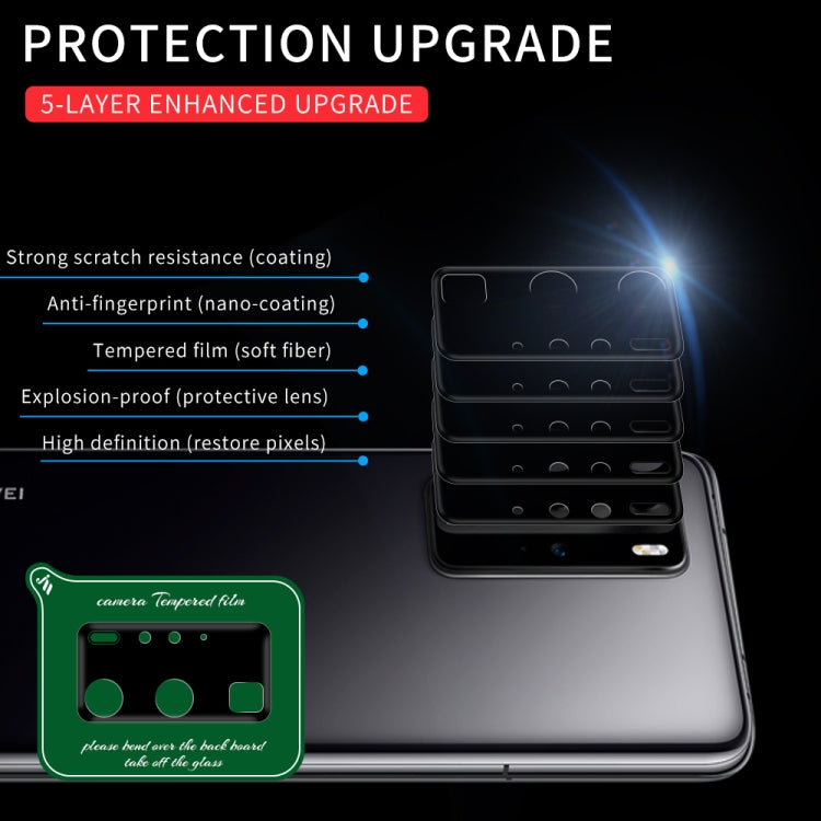 For Huawei P40 Pro Silk Screen Luminous Ring Back Camera Lens Film