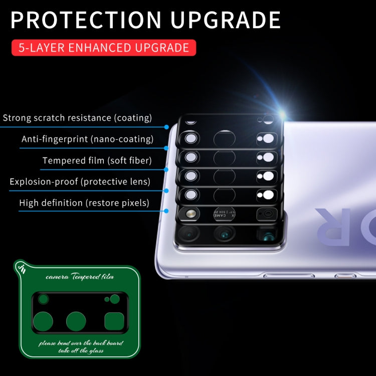 For Huawei Honor 30 Pro Silk Screen Luminous Ring Back Camera Lens Film