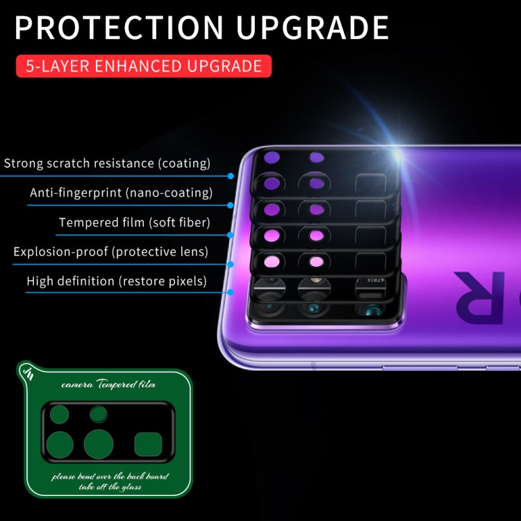 For Huawei Honor 30 Silk Screen Luminous Ring Back Camera Lens Film