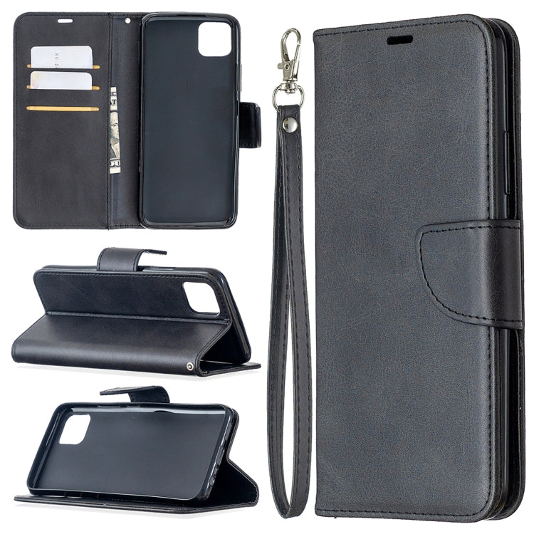 For OPPO Realme C11 Retro Lambskin Texture Pure Color Horizontal Flip PU Leather Case, with Holder & Card Slots & Wallet & Lanyard