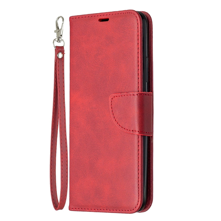 For OPPO Realme C11 Retro Lambskin Texture Pure Color Horizontal Flip PU Leather Case, with Holder & Card Slots & Wallet & Lanyard