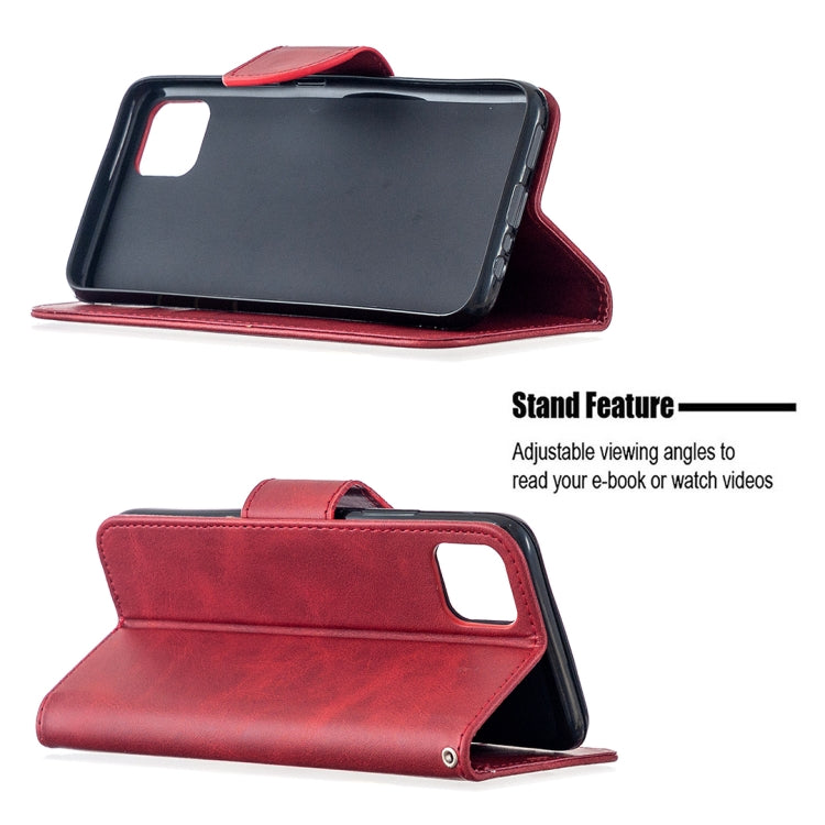 For OPPO Realme C11 Retro Lambskin Texture Pure Color Horizontal Flip PU Leather Case, with Holder & Card Slots & Wallet & Lanyard