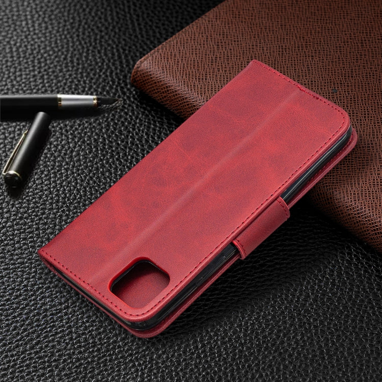 For OPPO Realme C11 Retro Lambskin Texture Pure Color Horizontal Flip PU Leather Case, with Holder & Card Slots & Wallet & Lanyard
