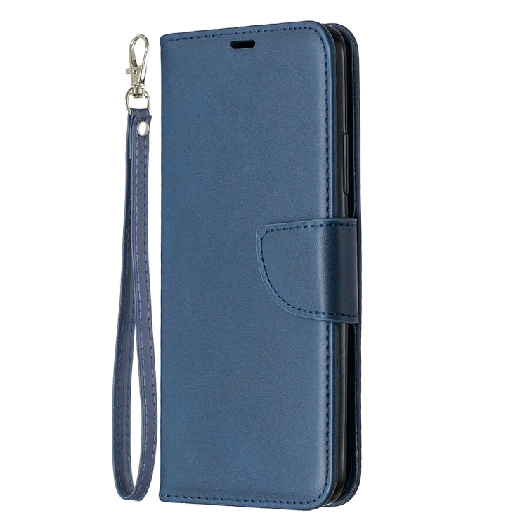 For OPPO Realme C11 Retro Lambskin Texture Pure Color Horizontal Flip PU Leather Case, with Holder & Card Slots & Wallet & Lanyard