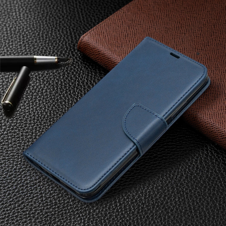 For OPPO Realme C11 Retro Lambskin Texture Pure Color Horizontal Flip PU Leather Case, with Holder & Card Slots & Wallet & Lanyard