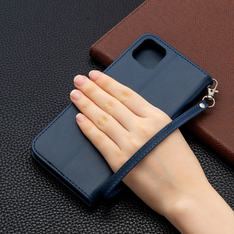 For OPPO Realme C11 Retro Lambskin Texture Pure Color Horizontal Flip PU Leather Case, with Holder & Card Slots & Wallet & Lanyard