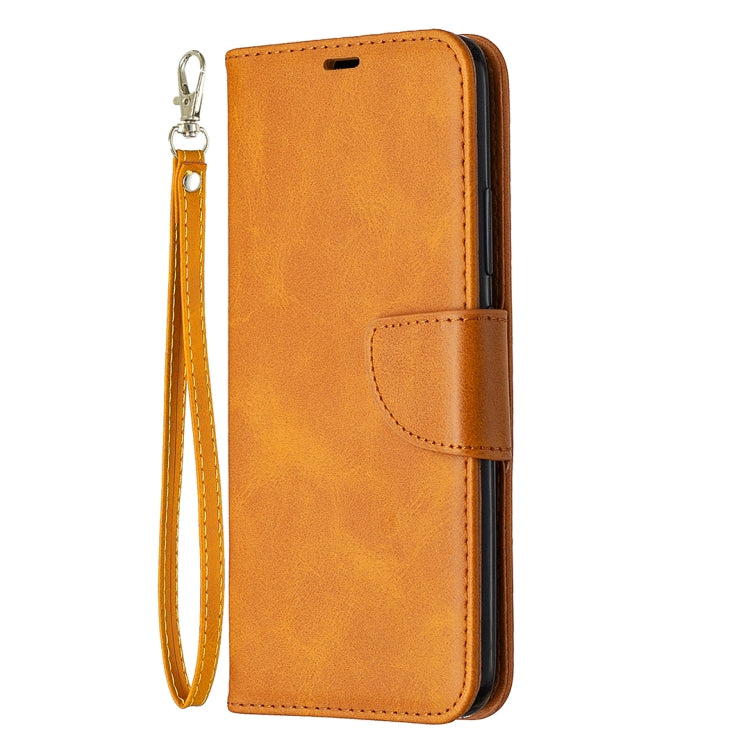 For OPPO Realme C11 Retro Lambskin Texture Pure Color Horizontal Flip PU Leather Case, with Holder & Card Slots & Wallet & Lanyard