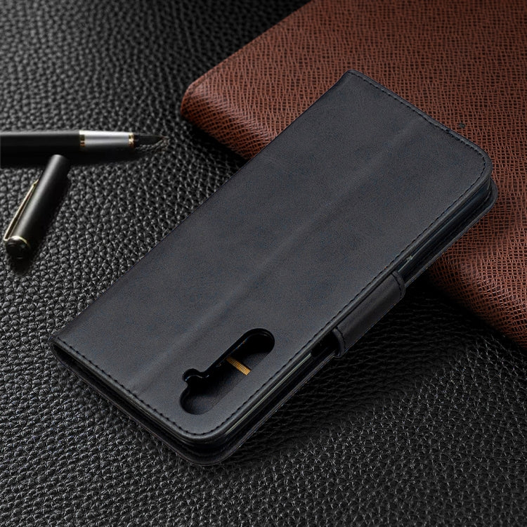 For OPPO Realme 6 Retro Lambskin Texture Pure Color Horizontal Flip PU Leather Case, with Holder & Card Slots & Wallet & Lanyard