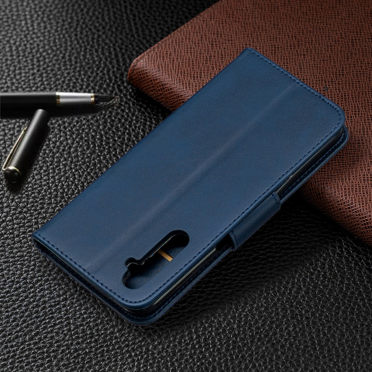 For OPPO Realme 6 Retro Lambskin Texture Pure Color Horizontal Flip PU Leather Case, with Holder & Card Slots & Wallet & Lanyard