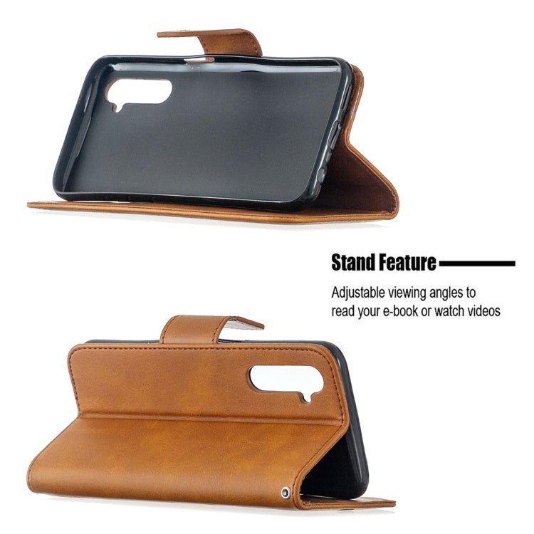 For OPPO Realme 6 Retro Lambskin Texture Pure Color Horizontal Flip PU Leather Case, with Holder & Card Slots & Wallet & Lanyard