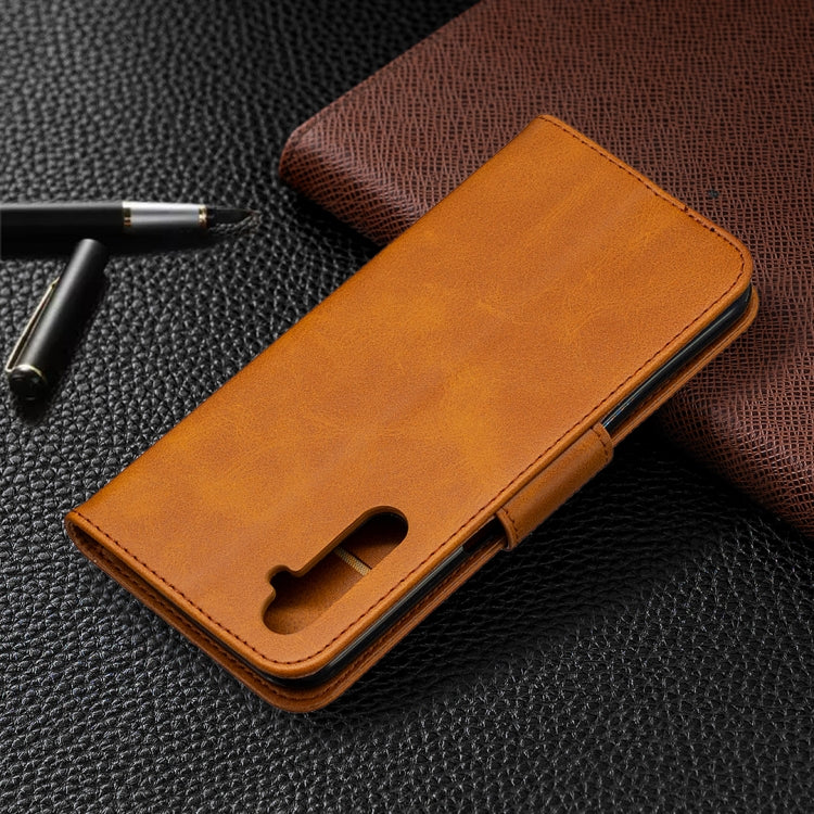 For OPPO Realme 6 Retro Lambskin Texture Pure Color Horizontal Flip PU Leather Case, with Holder & Card Slots & Wallet & Lanyard