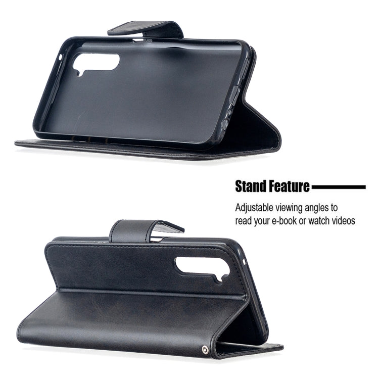 For OPPO Realme 6 Pro Retro Lambskin Texture Pure Color Horizontal Flip PU Leather Case, with Holder & Card Slots & Wallet & Lanyard