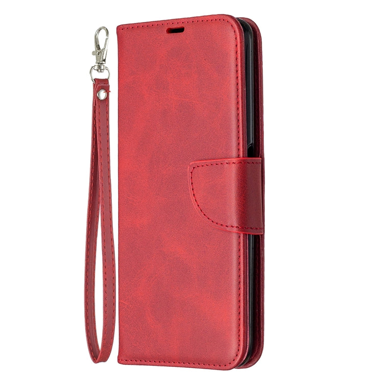 For OPPO Realme 6 Pro Retro Lambskin Texture Pure Color Horizontal Flip PU Leather Case, with Holder & Card Slots & Wallet & Lanyard