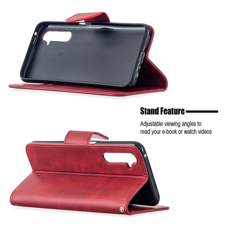 For OPPO Realme 6 Pro Retro Lambskin Texture Pure Color Horizontal Flip PU Leather Case, with Holder & Card Slots & Wallet & Lanyard