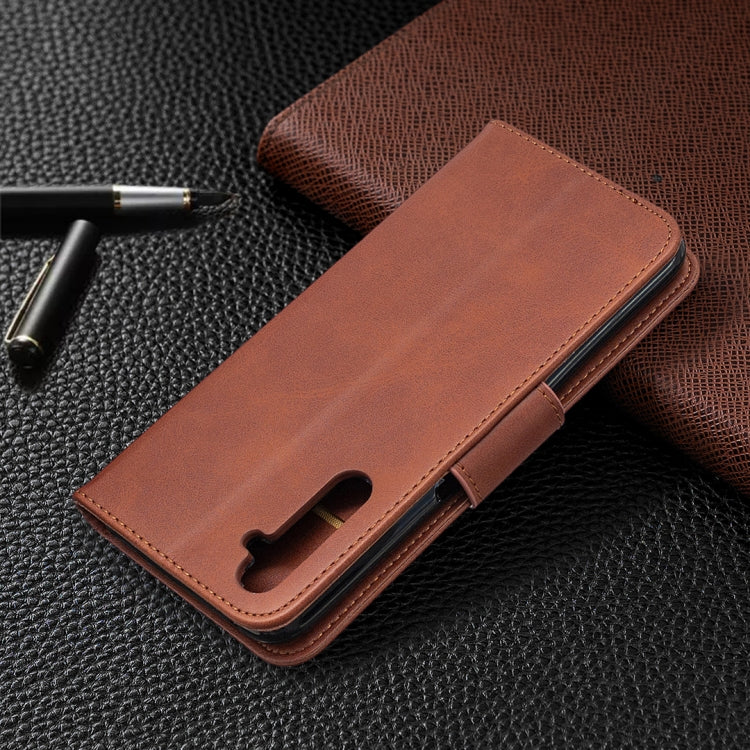 For OPPO Realme 6 Pro Retro Lambskin Texture Pure Color Horizontal Flip PU Leather Case, with Holder & Card Slots & Wallet & Lanyard