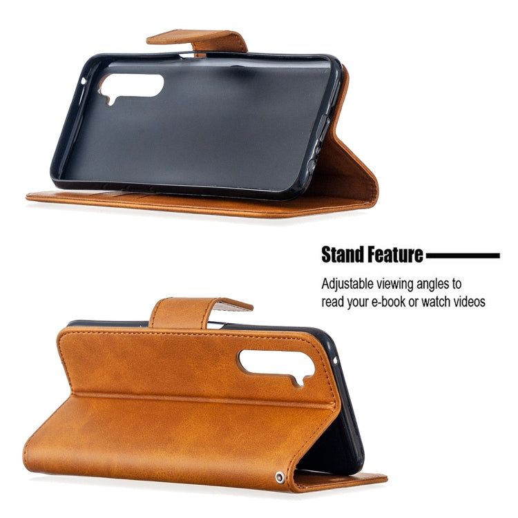 For OPPO Realme 6 Pro Retro Lambskin Texture Pure Color Horizontal Flip PU Leather Case, with Holder & Card Slots & Wallet & Lanyard