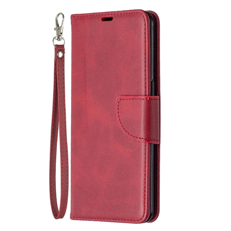 For OPPO Reno3 Pro Retro Lambskin Texture Pure Color Horizontal Flip PU Leather Case, with Holder & Card Slots & Wallet & Lanyard