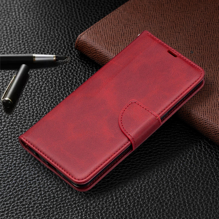 For OPPO Reno3 Pro Retro Lambskin Texture Pure Color Horizontal Flip PU Leather Case, with Holder & Card Slots & Wallet & Lanyard