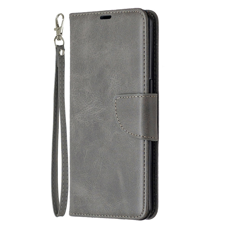 For OPPO Reno3 Pro Retro Lambskin Texture Pure Color Horizontal Flip PU Leather Case, with Holder & Card Slots & Wallet & Lanyard