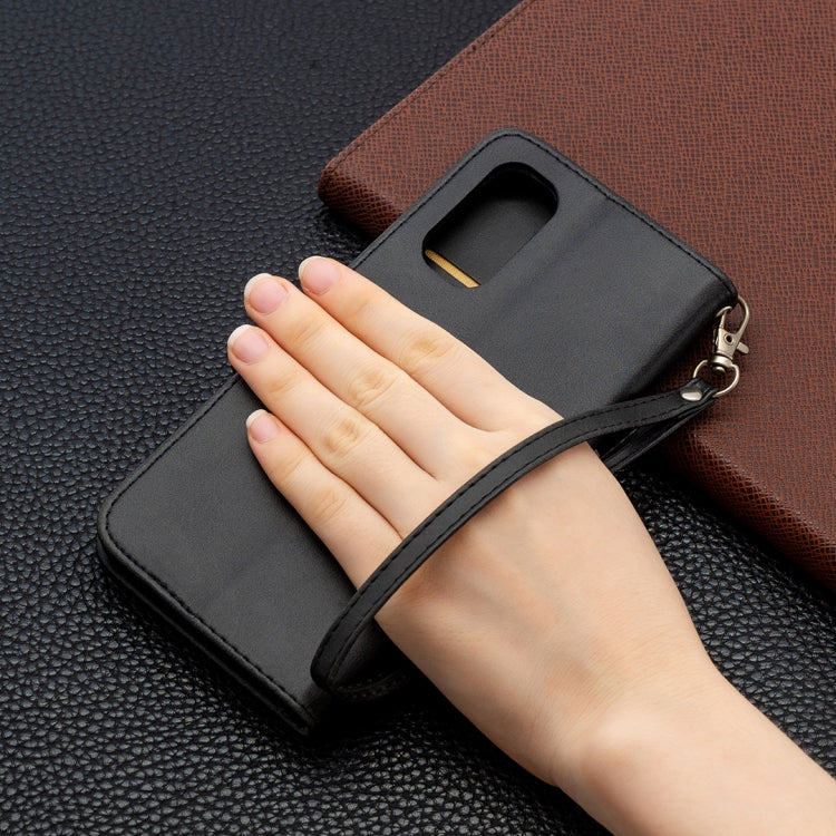 For OPPO Reno4 Pro 5G Retro Lambskin Texture Pure Color Horizontal Flip PU Leather Case, with Holder & Card Slots & Wallet & Lanyard