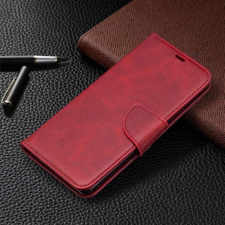 For OPPO Reno4 Pro 5G Retro Lambskin Texture Pure Color Horizontal Flip PU Leather Case, with Holder & Card Slots & Wallet & Lanyard
