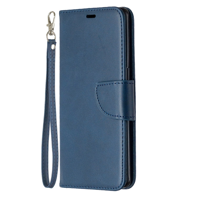 For OPPO Reno4 Pro 5G Retro Lambskin Texture Pure Color Horizontal Flip PU Leather Case, with Holder & Card Slots & Wallet & Lanyard