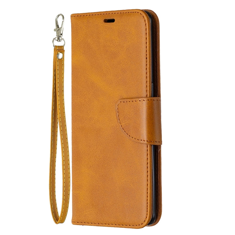 For OPPO Reno4 Pro 5G Retro Lambskin Texture Pure Color Horizontal Flip PU Leather Case, with Holder & Card Slots & Wallet & Lanyard