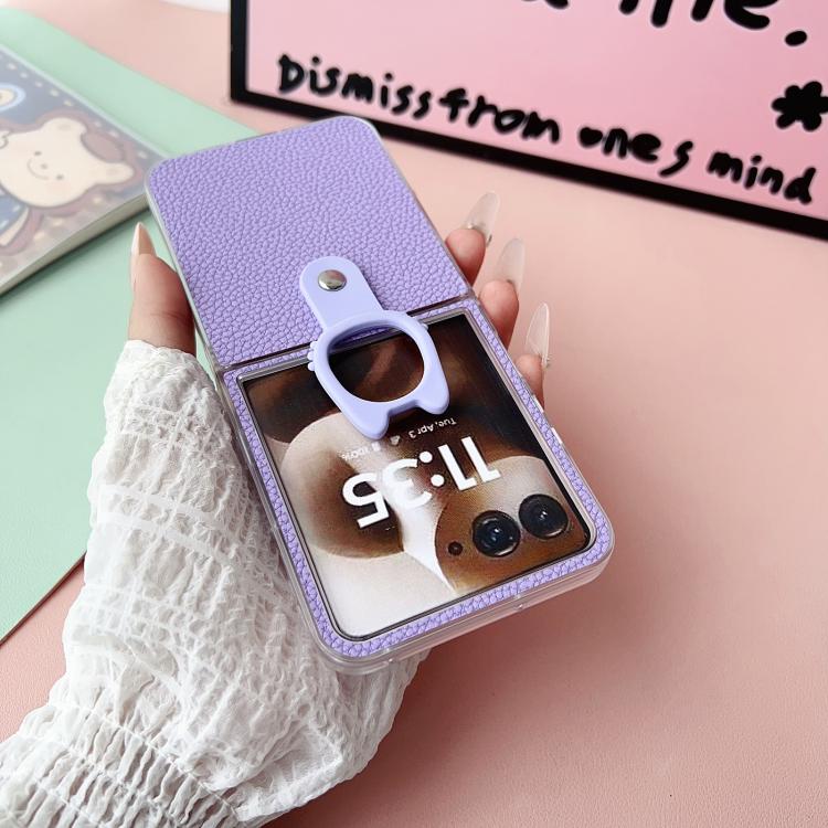 For Motorola Razr 60 Ultra Transparent Frame Jelly PU + PC Phone Case