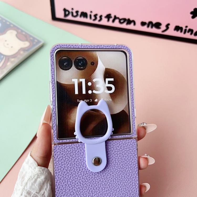 For Motorola Razr 50 Ultra Transparent Frame Jelly PU + PC Phone Case