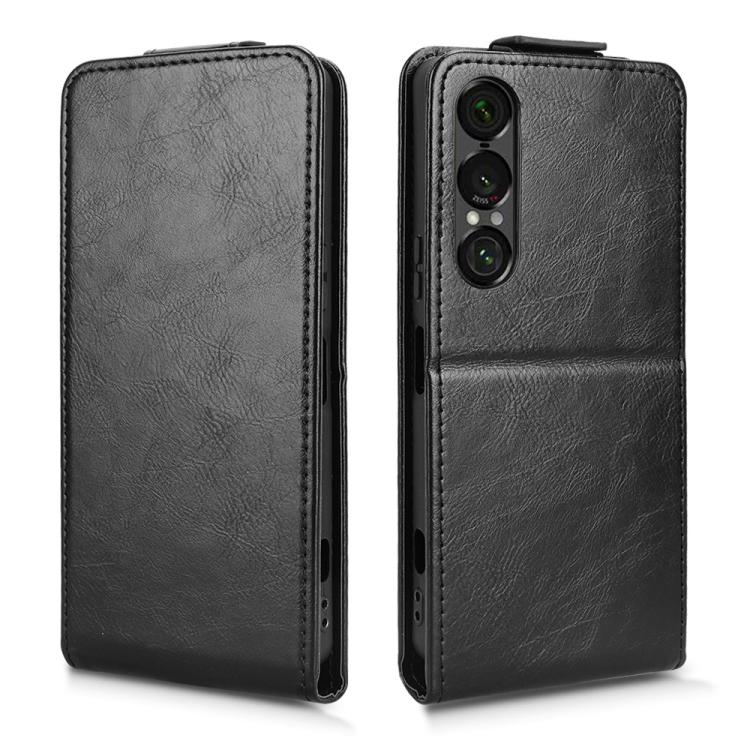 For Sony Xperia 1 VII Magnetic Vertical Flip Leather Phone Case with Buckle