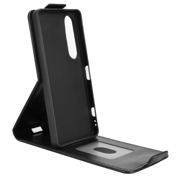 For Sony Xperia 1 VII Magnetic Vertical Flip Leather Phone Case with Buckle