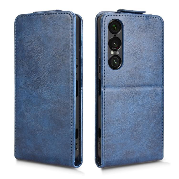 For Sony Xperia 1 VII Magnetic Vertical Flip Leather Phone Case with Buckle