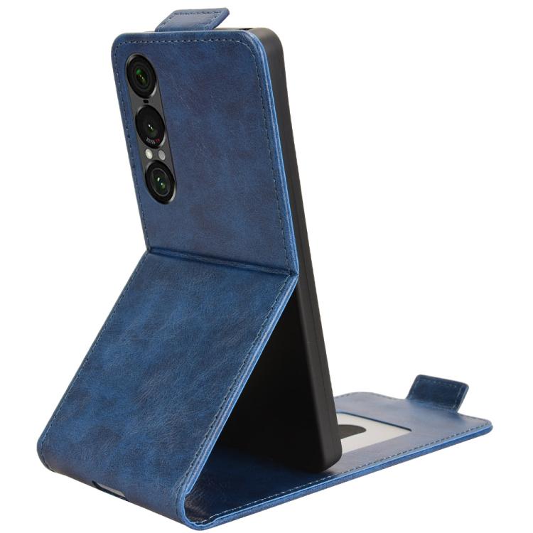 For Sony Xperia 1 VII Magnetic Vertical Flip Leather Phone Case with Buckle