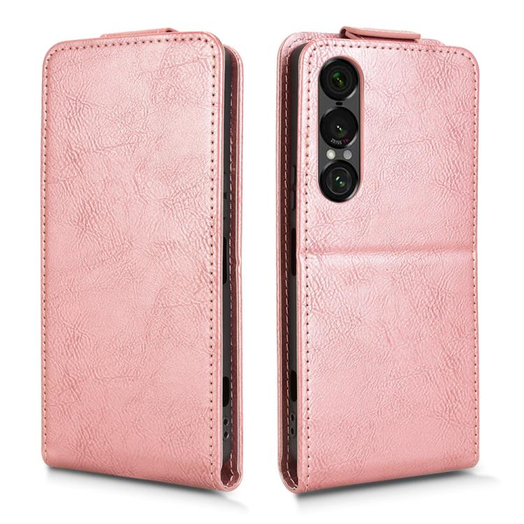 For Sony Xperia 1 VII Magnetic Vertical Flip Leather Phone Case with Buckle