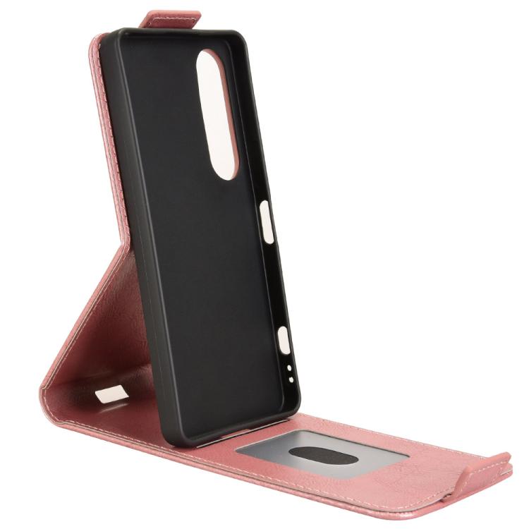 For Sony Xperia 1 VII Magnetic Vertical Flip Leather Phone Case with Buckle