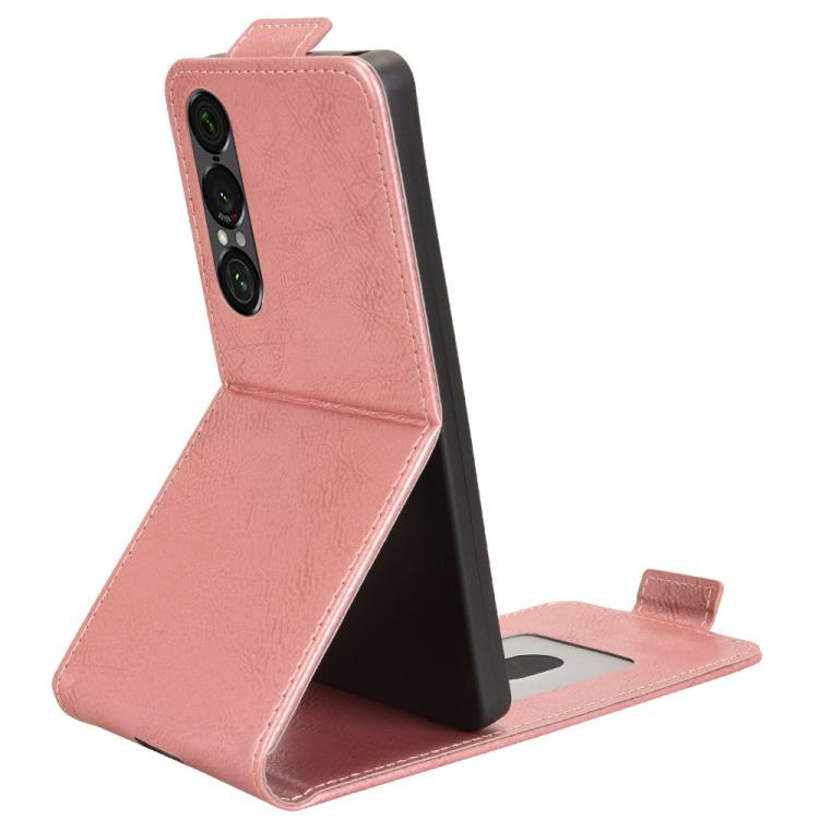 For Sony Xperia 1 VII Magnetic Vertical Flip Leather Phone Case with Buckle