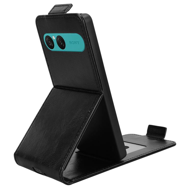 For Sony Xperia 10 VII Magnetic Vertical Flip Leather Phone Case with Buckle