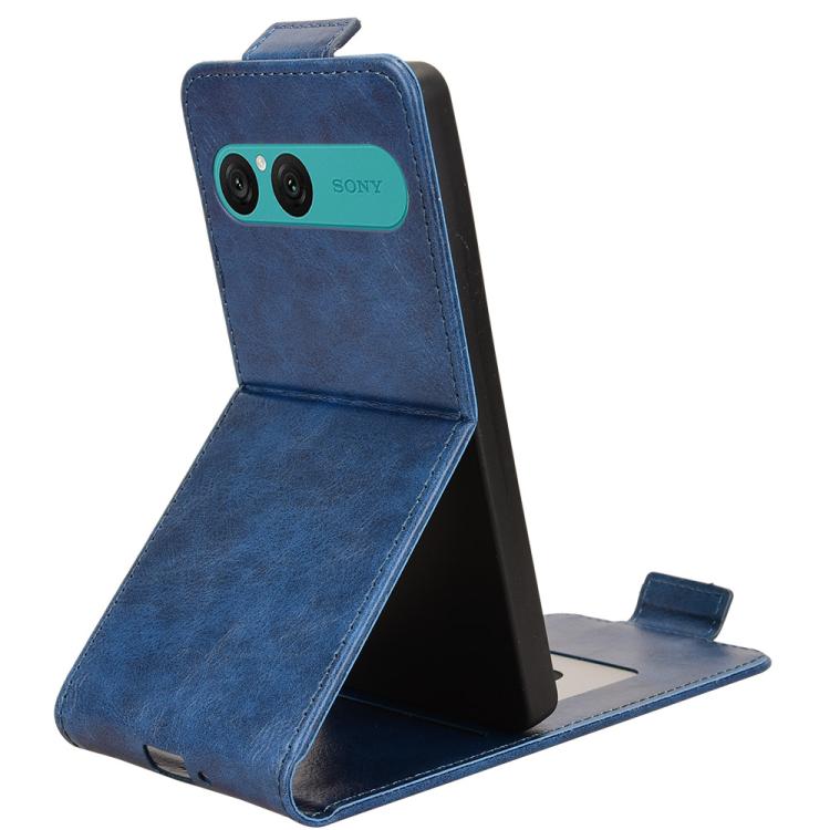 For Sony Xperia 10 VII Magnetic Vertical Flip Leather Phone Case with Buckle