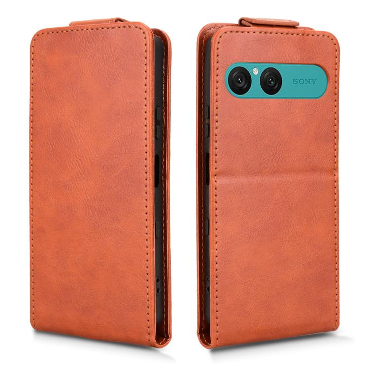 For Sony Xperia 10 VII Magnetic Vertical Flip Leather Phone Case with Buckle