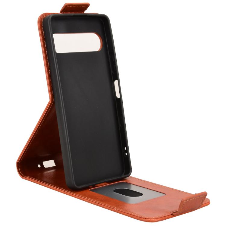 For Sony Xperia 10 VII Magnetic Vertical Flip Leather Phone Case with Buckle