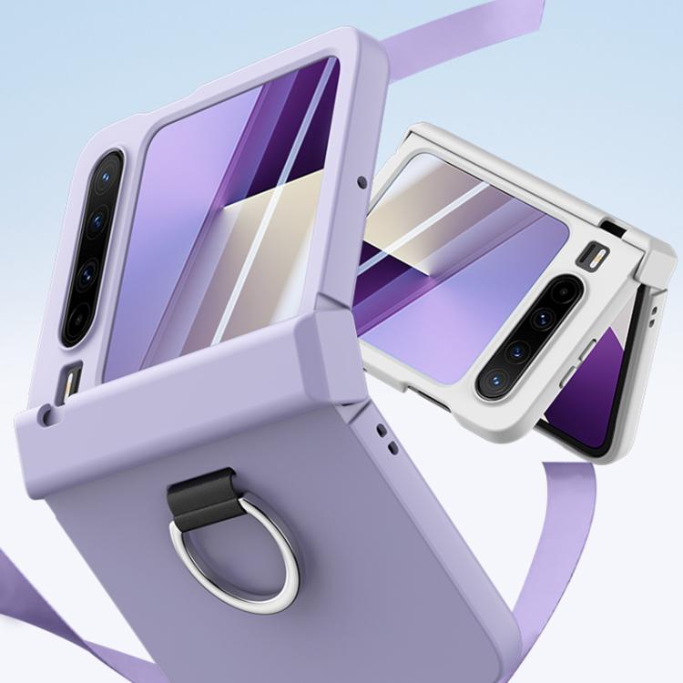 For Huawei Pura X Three Parts PC Skin Feel Shockproof Phone Case with Ring