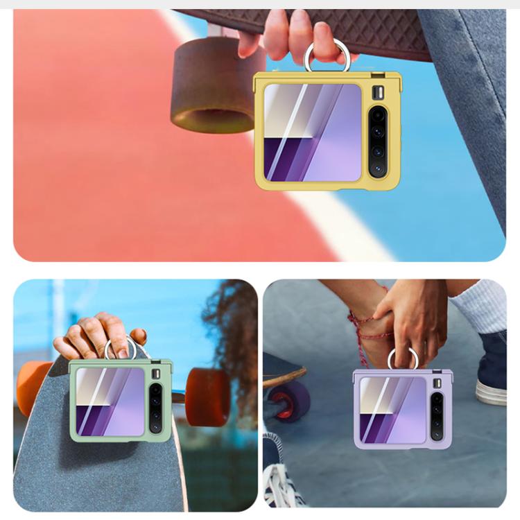 For Huawei Pura X Three Parts PC Skin Feel Shockproof Phone Case with Ring