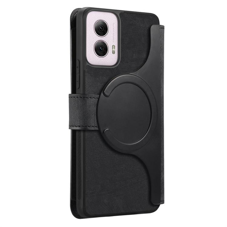 For Motorola Moto G Power 2024 CaseNeo MagSafe RFID Anti-theft Zipper Wallet Retro Leather Phone Case