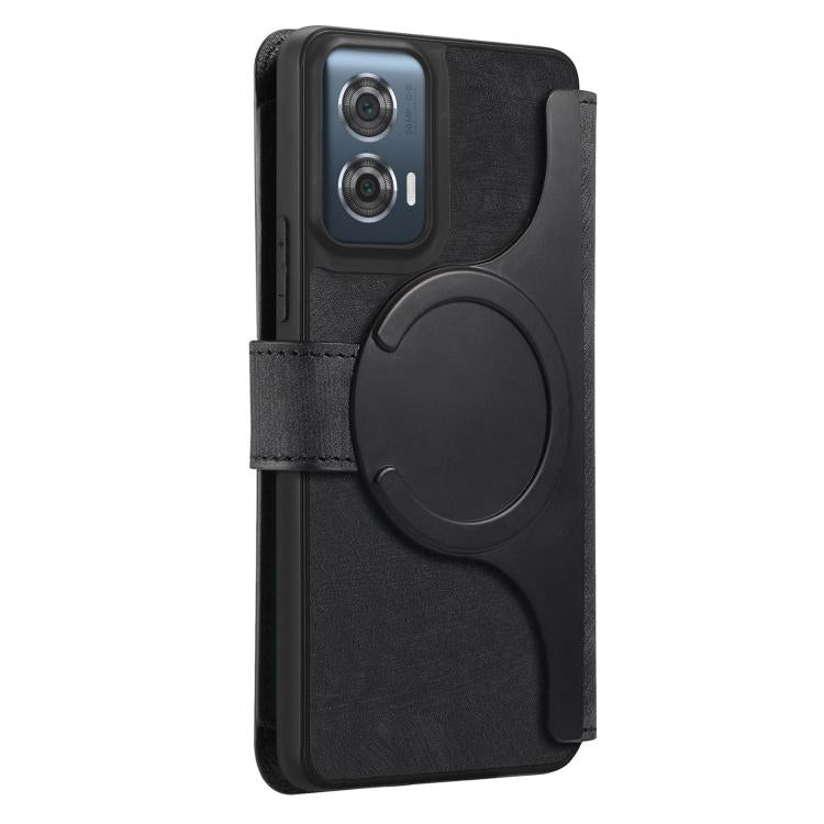 For Motorola Edge 50 Fusion CaseNeo MagSafe RFID Anti-theft Zipper Wallet Retro Leather Phone Case